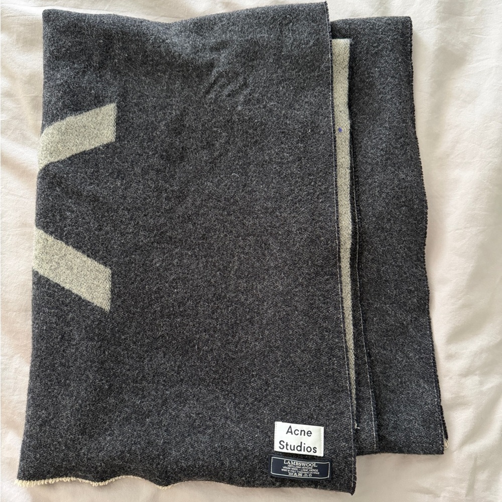 Acne Studios Gray Wool Scarf
